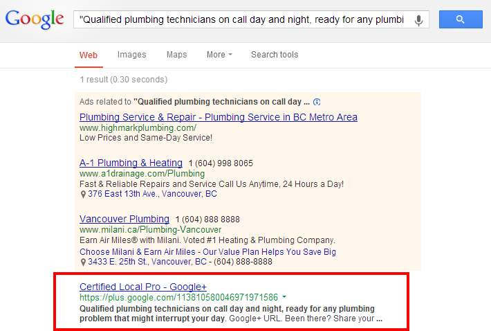 listing content indexed